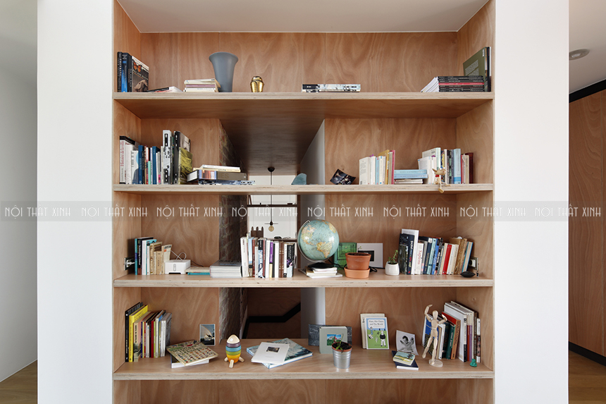 Bất ngờ thiết kế nội thất chung cư với không gian tràn ngập sách