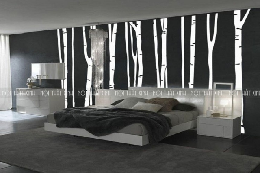 Kết hợp giấy dán tường mới lạ cho thiết kế nội thất đẹp
