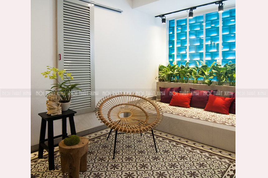 Mang sắc màu nhiệt đới vào thiết công thiết kế nội thất nhà phố