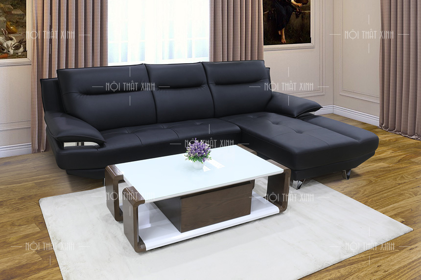 mẫu sofa da phòng khách hiện đại