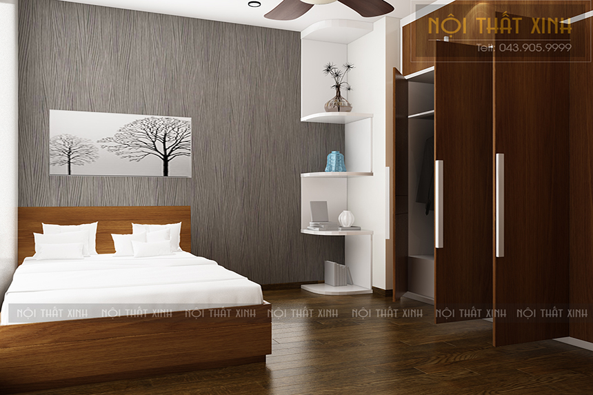Thiết kế nội thất chung cư 110m2 Time City 3 phòng ngủ hiện đại