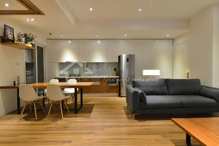 Thiết kế nội thất chung cư 70m2 đơn giản, hiện đại