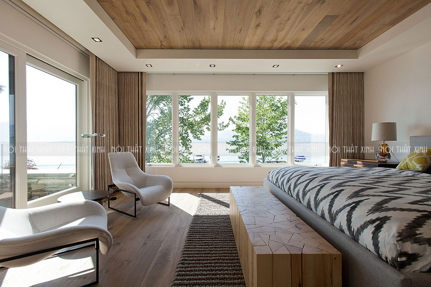 Thân thiện với thiết kế biệt thự 2 tầng hiện đại dùng nội thất gỗ
