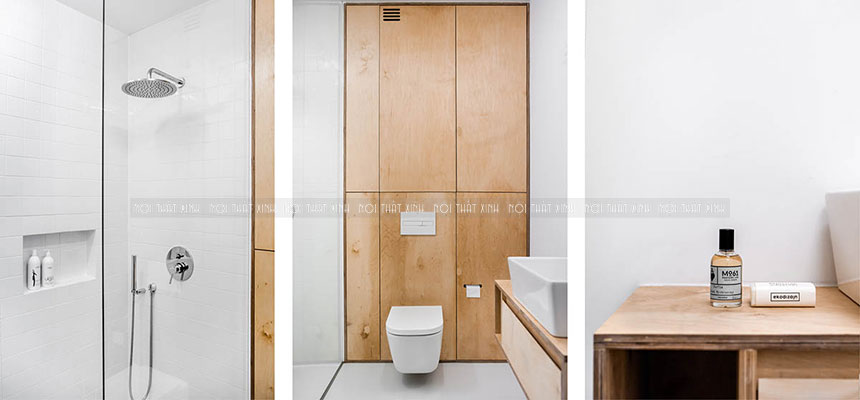 Thiết kế nội thất chung cư 50m2 đơn giản cuốn hút với màu trắng