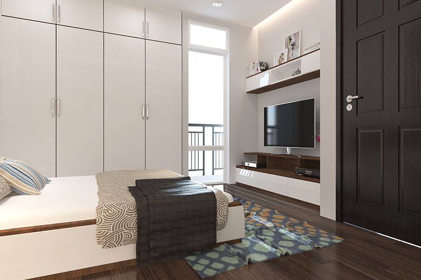 Thiết kế nội thất chung cư 80m2 đơn giản, tiện nghi
