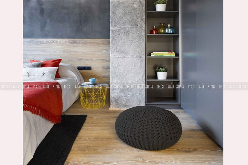 Thiết kế nội thất chung cư đơn giản với gam màu xám