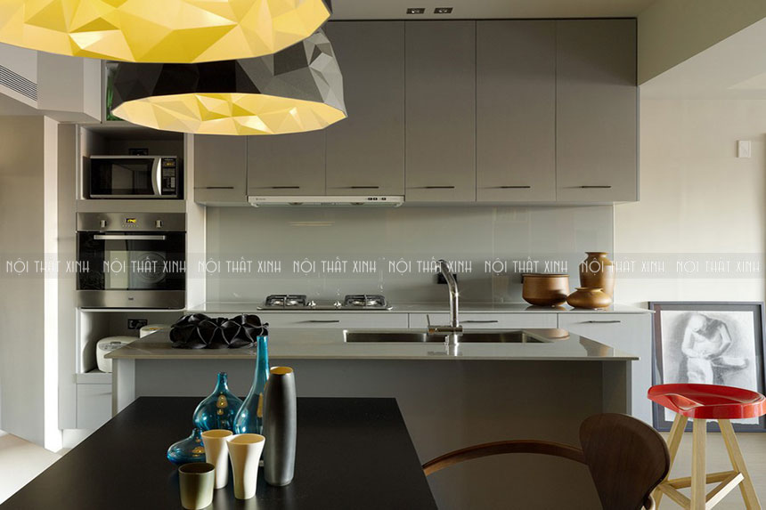 Sự sáng tạo trong thiết kế nội thất chung cư với mảng màu sắc nhấn ấn tượng