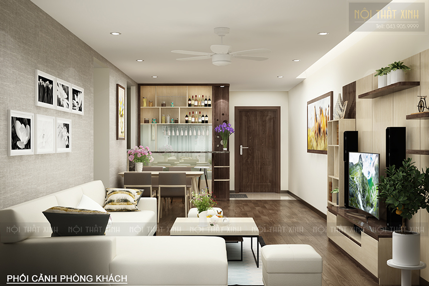 Thiết kế nội thất chung cư Eco Greencity hiện đại nhà Mr.Cường