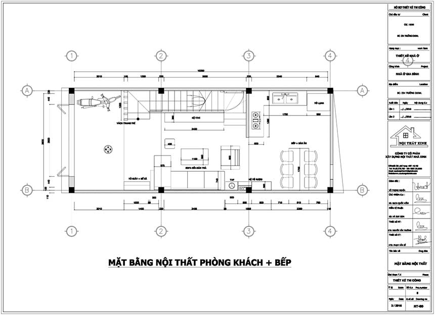 Mẫu thiết kế nội thất nhà phố 4x10m phong cách Á - Đông