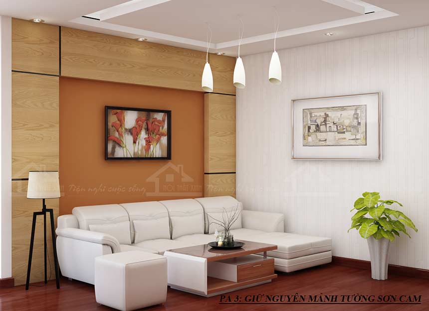 Những mẫu phương án thiết kế nội thất phòng khách 28m2