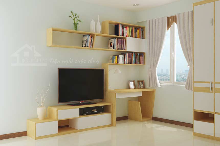 Thiết kế nội thất phòng ngủ chung cư đẹp 24m2 tại Linh Đàm
