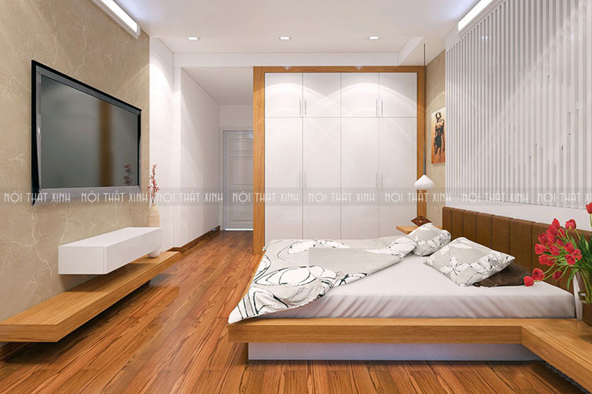 Thiết kế nội thất phòng ngủ tràn ngập ánh sáng sinh động