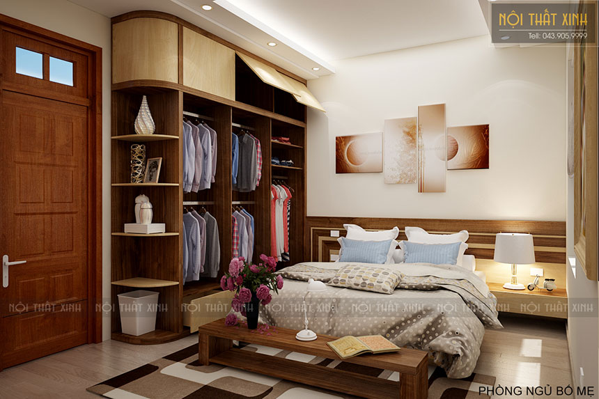 Thiết kế phòng ngủ nhỏ cho vợ chồng hiện đại, thoáng hơn