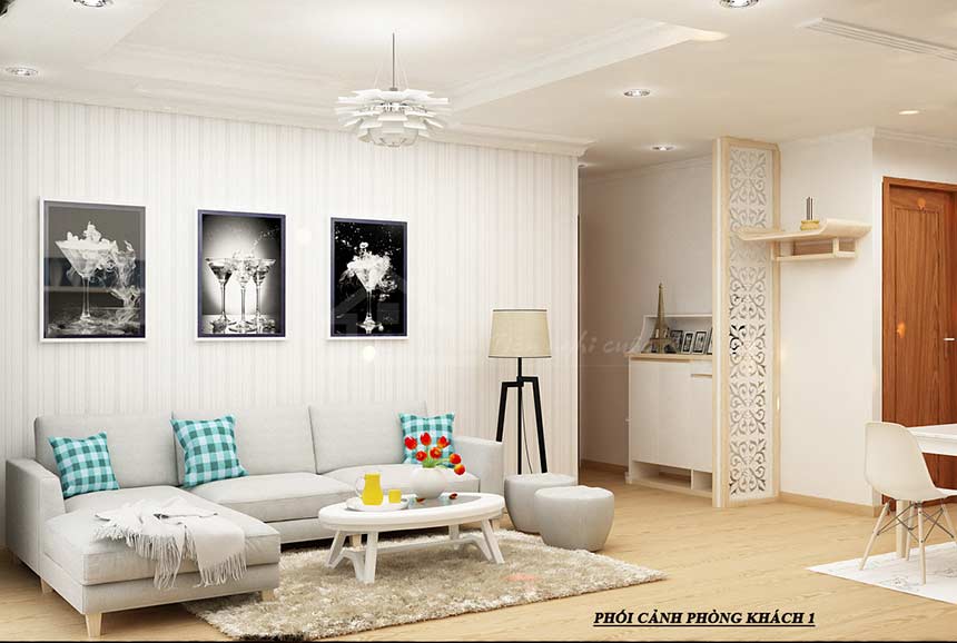 Bộ ghế sofa thiết kế gam màu trắng tăng thêm vẻ đẹp hiện đại, trẻ trung cho không gian