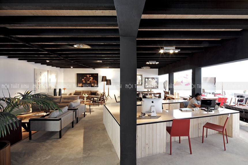 Thiết kế nội thất văn phòng với không gian mở tạo hứng khởi