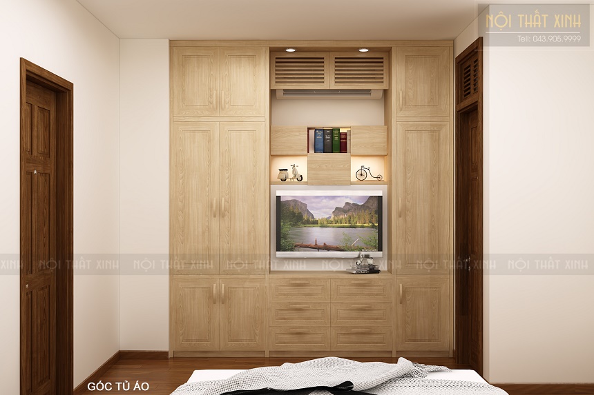 Thiết kế phòng ngủ Mr Tuấn với nội thất gỗ ấm áp