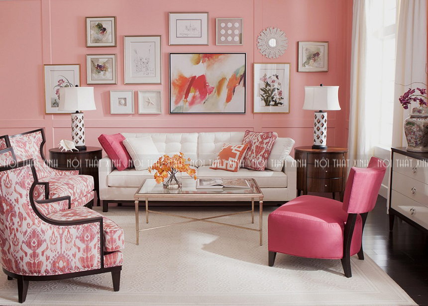Trang trí nhà lãng mạn và yên bình với gam màu hồng phấn