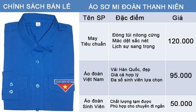Áo Đoàn Thanh Niên đúng tiêu chuẩn Trung ương, có ở Hà Nội