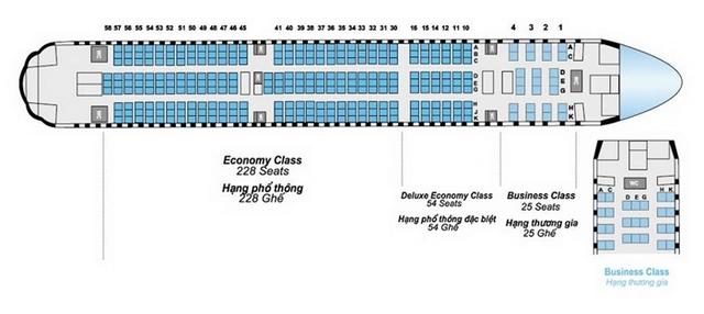 Sơ đồ ghế máy bay Bamboo Airways: Tìm hiểu vị trí ngồi trên máy bay